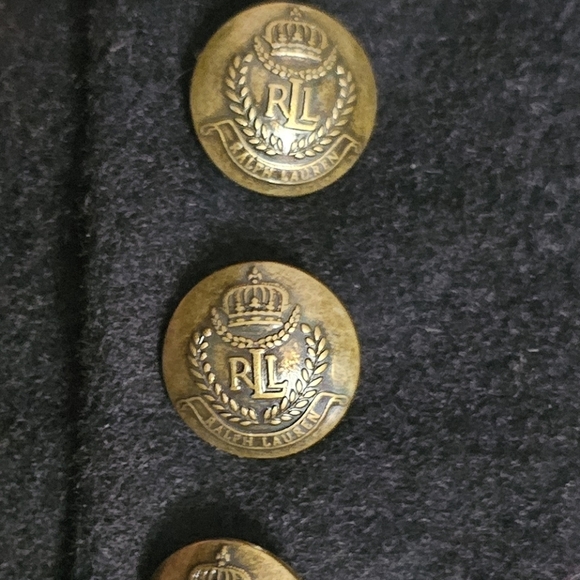 Ralph Lauren Alecia Regal Navy Coat Gold Crest Size 14 - Picture 11 of 11